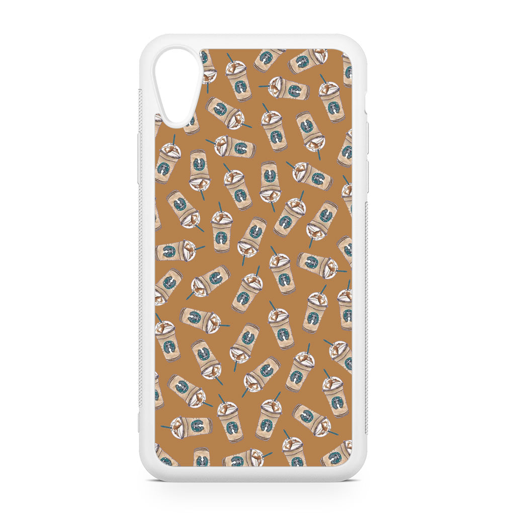 Iced Cappuccinos Lover Pattern iPhone XR Case