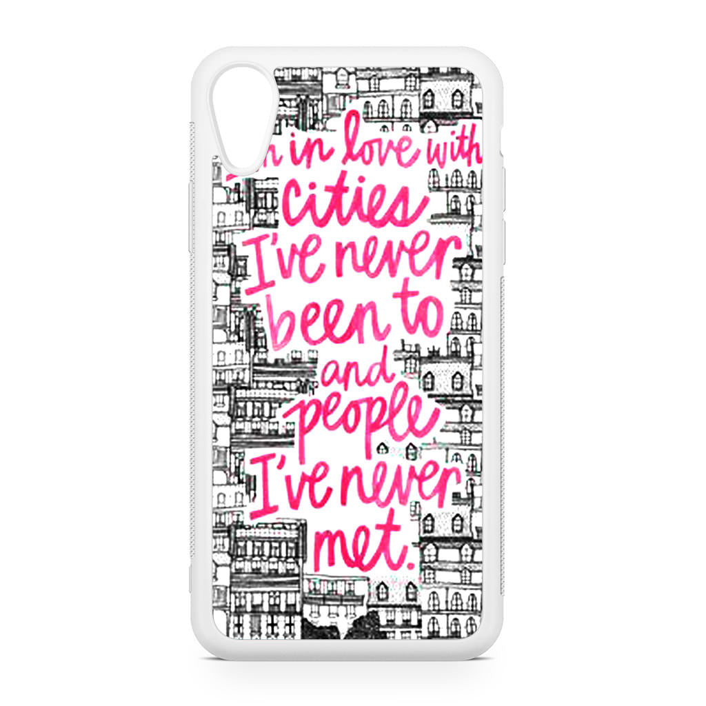 John Green Quotes I'm in Love With Cities iPhone XR Case