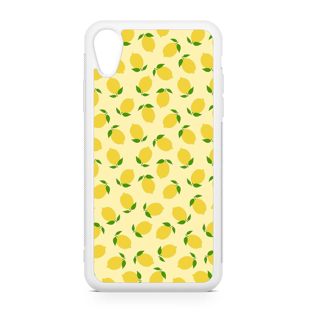 Lemons Fruit Pattern iPhone XR Case