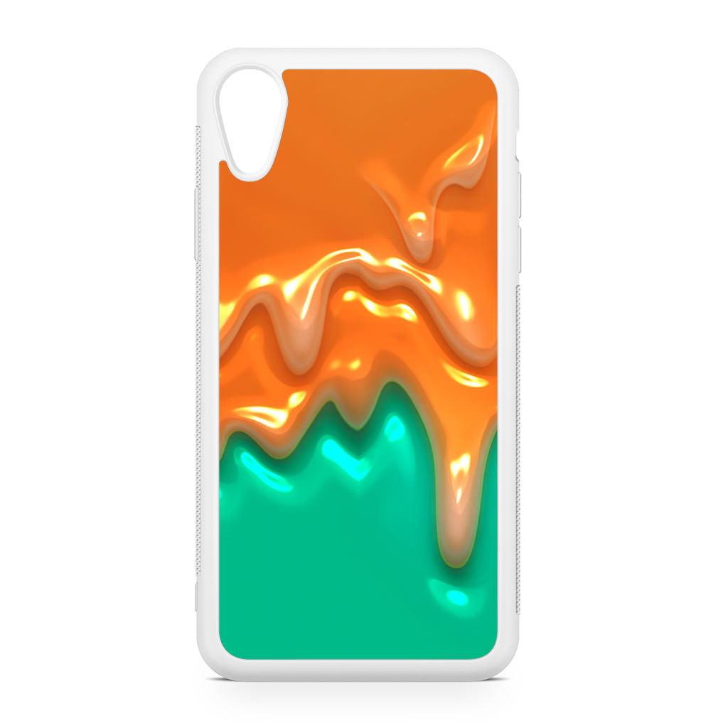 Orange Paint Dripping iPhone XR Case