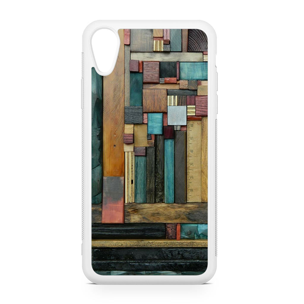 Painted Abstract Wood Sculptures iPhone XR Case