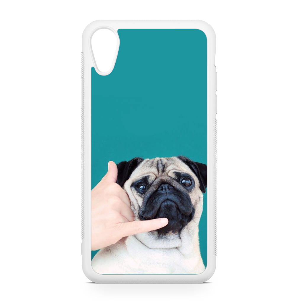 Pug is on the Phone iPhone XR Case