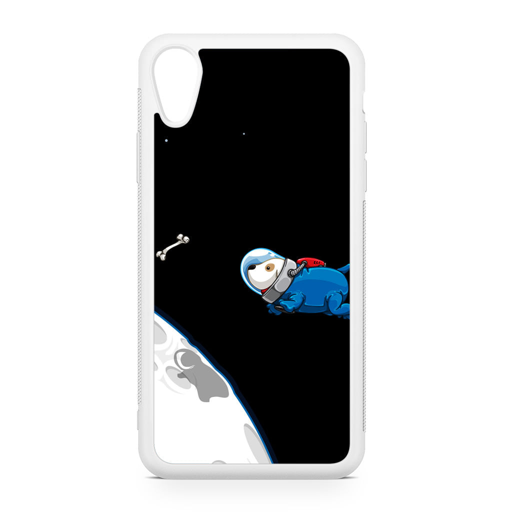 Space Dog Chasing A Bone iPhone XR Case