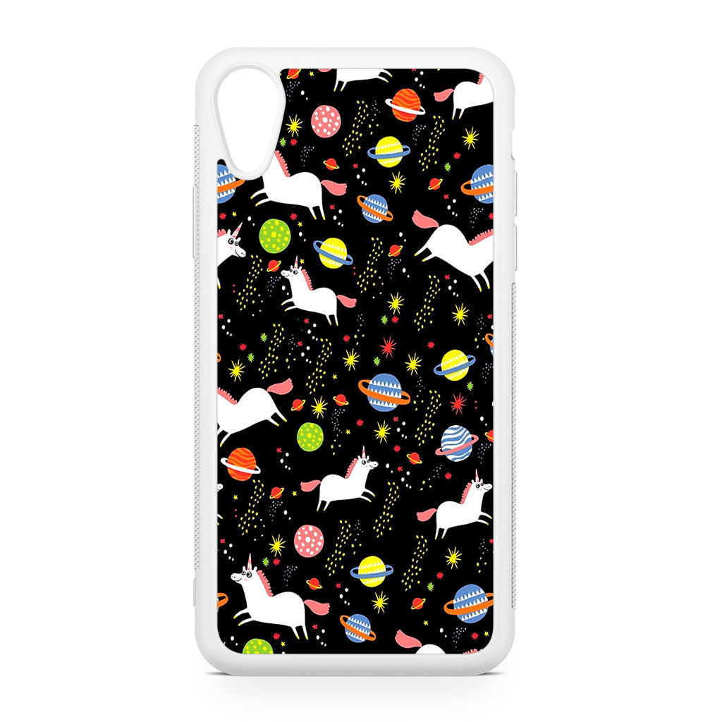 Space Unicorn Pattern iPhone XR Case