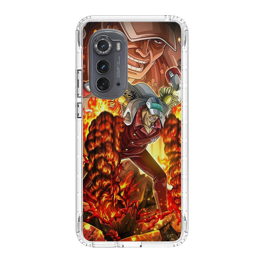 Akainu Exploding Volcano Motorola Edge 2022 Case