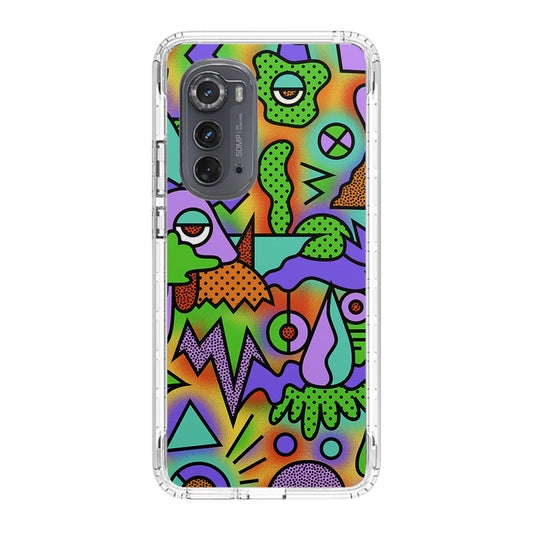 Abstract Colorful Doodle Art Motorola Edge 2022 Case