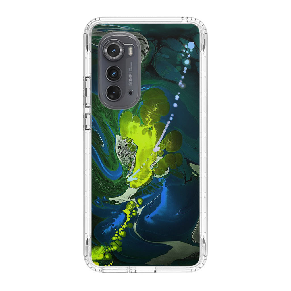 Abstract Green Blue Art Motorola Edge 2022 Case