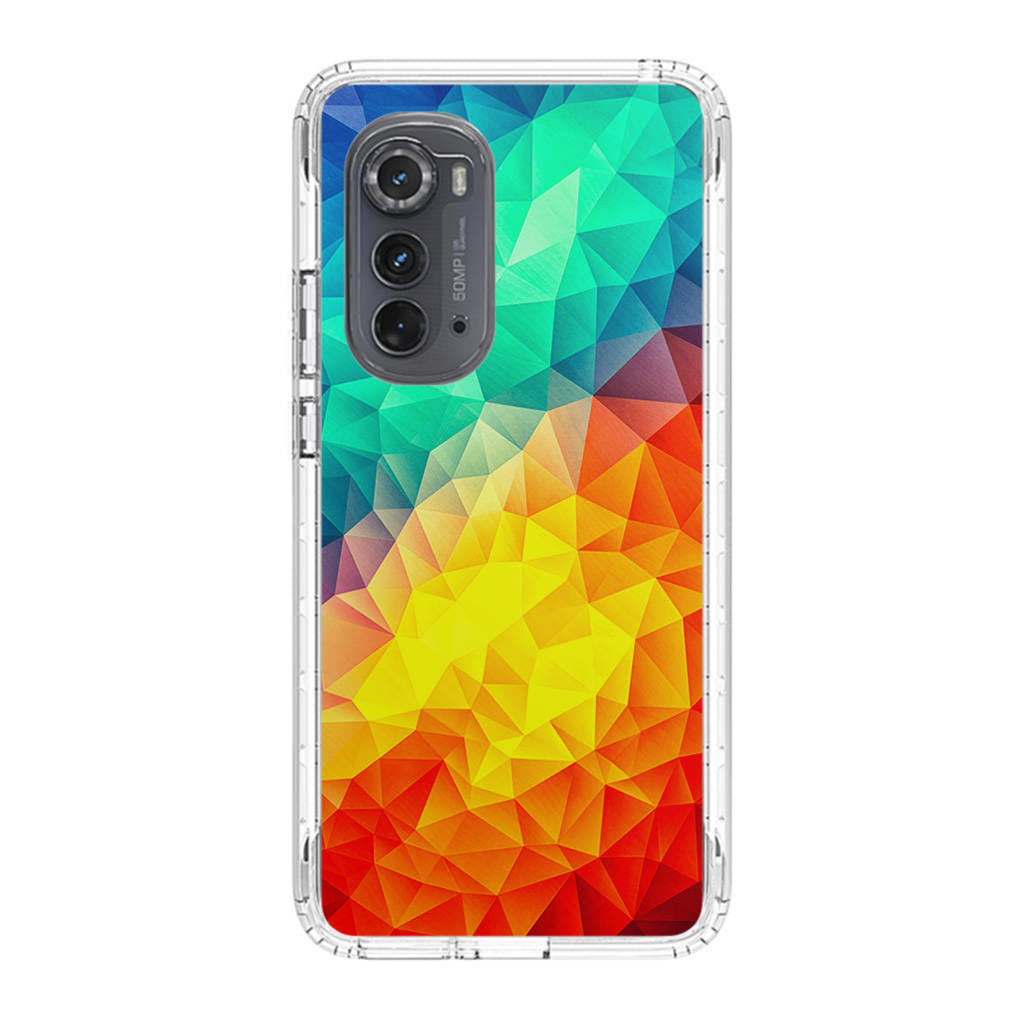 Abstract Multicolor Cubism Painting Motorola Edge 2022 Case