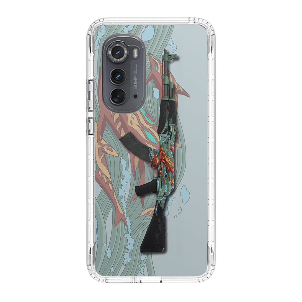 AK-47 Aquamarine Revenge Motorola Edge 2022 Case