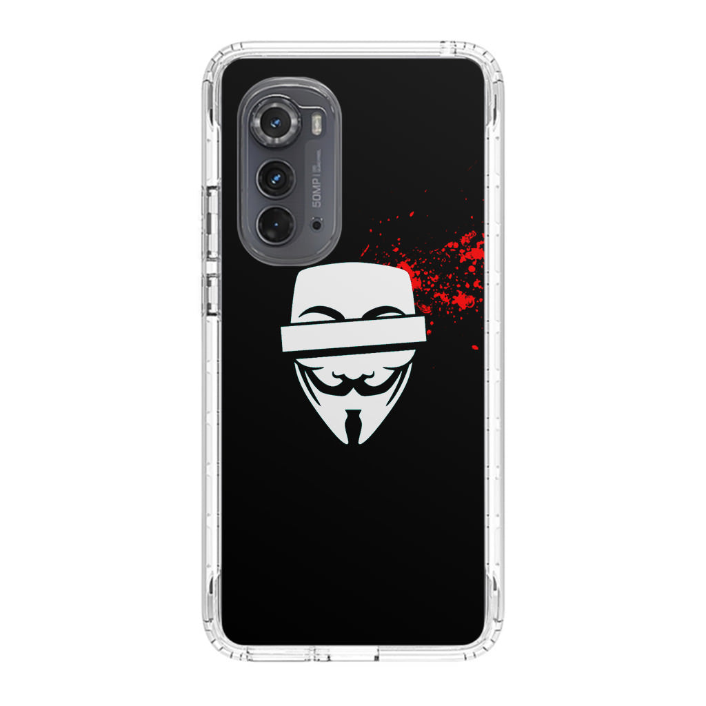 Anonymous Blood Splashes Motorola Edge 2022 Case