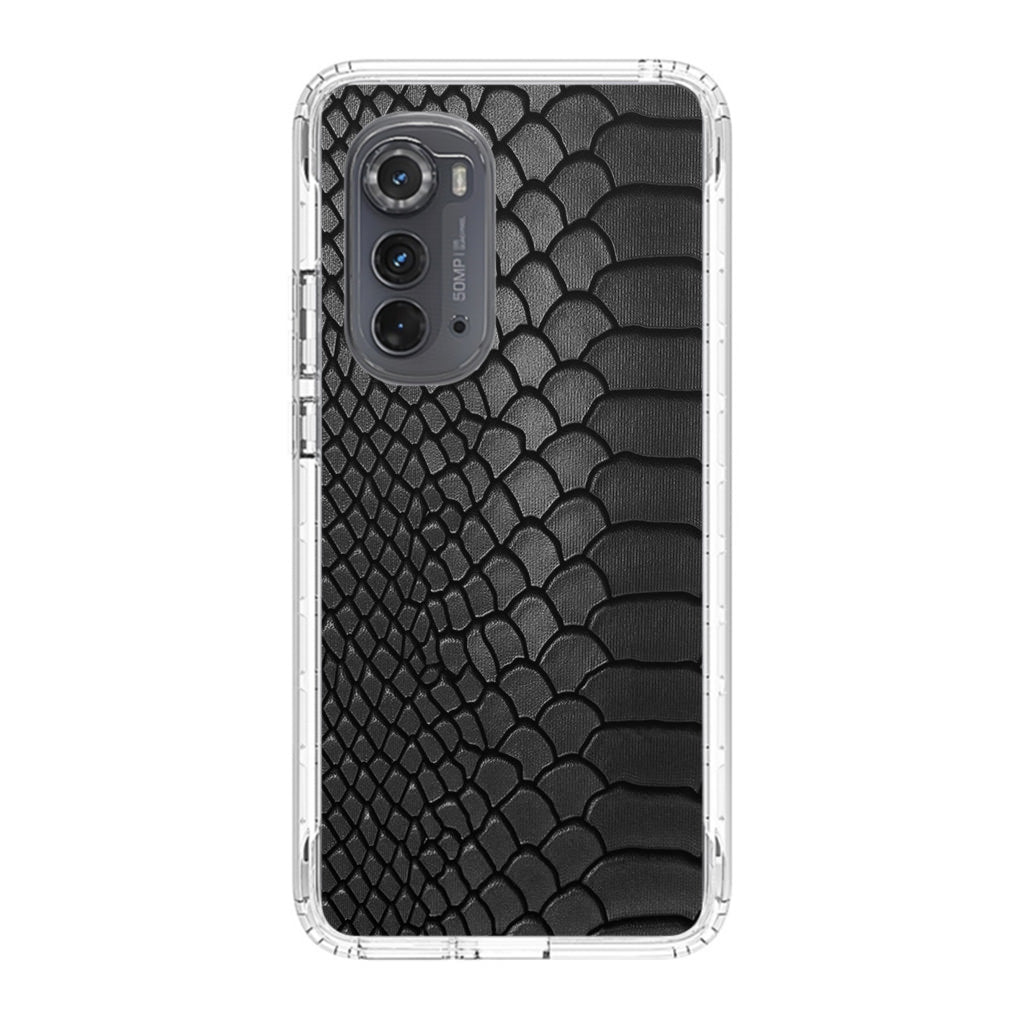 Black Snake Skin Texture Motorola Edge 2022 Case