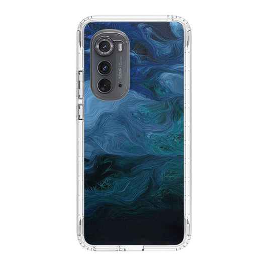 Blue Abstract Art Motorola Edge 2022 Case