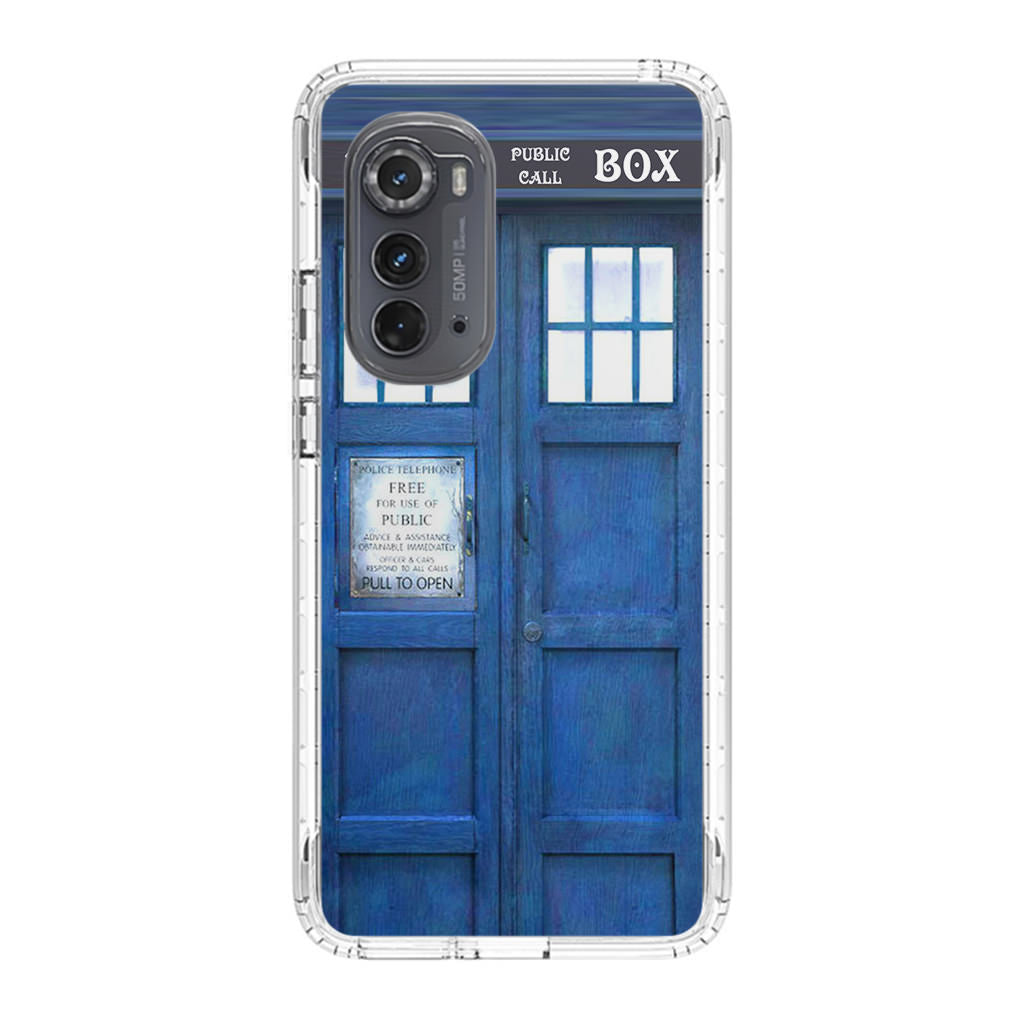 Blue Police Call Box Motorola Edge 2022 Case