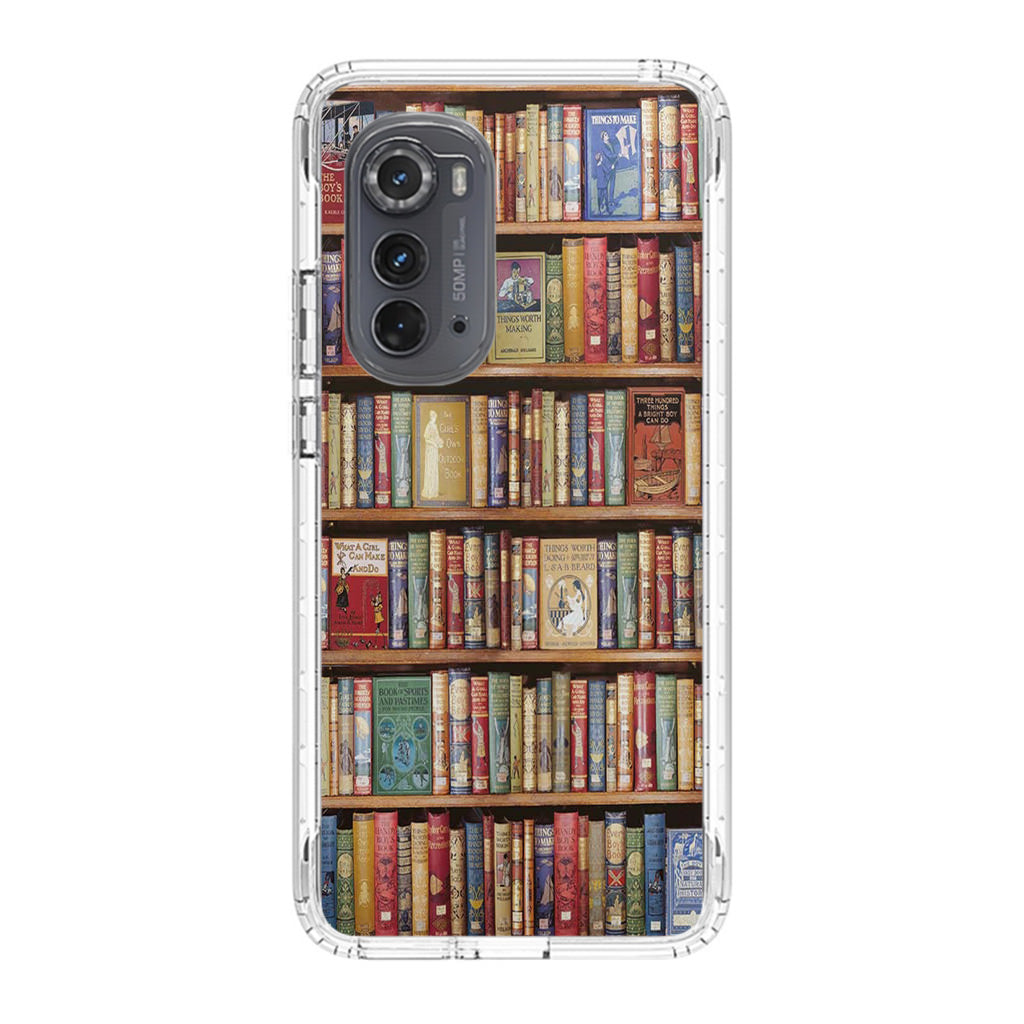 Bookshelf Library Motorola Edge 2022 Case