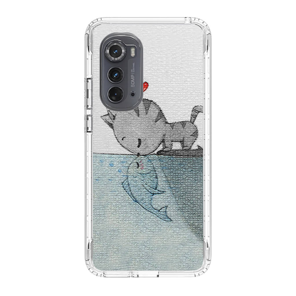 Cat Fish Kisses Motorola Edge 2022 Case