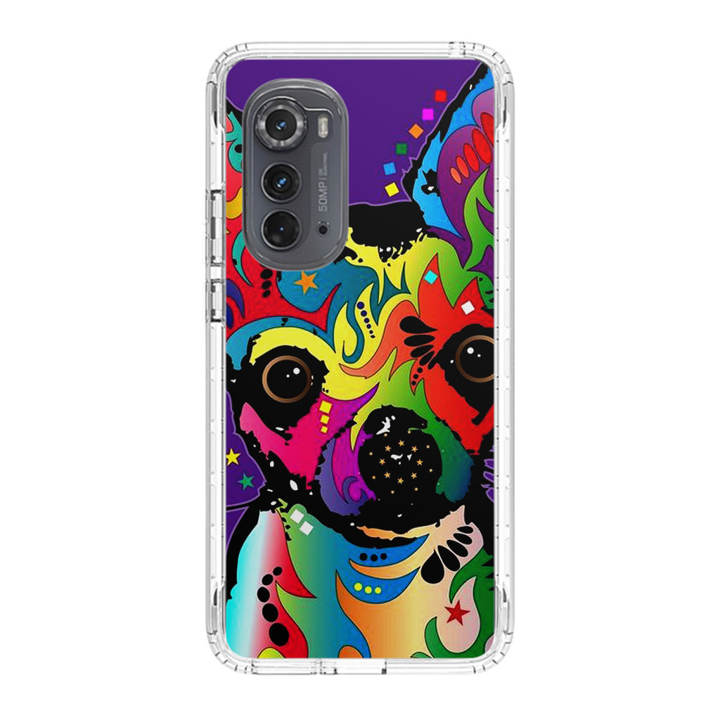 Colorful Chihuahua Motorola Edge 2022 Case