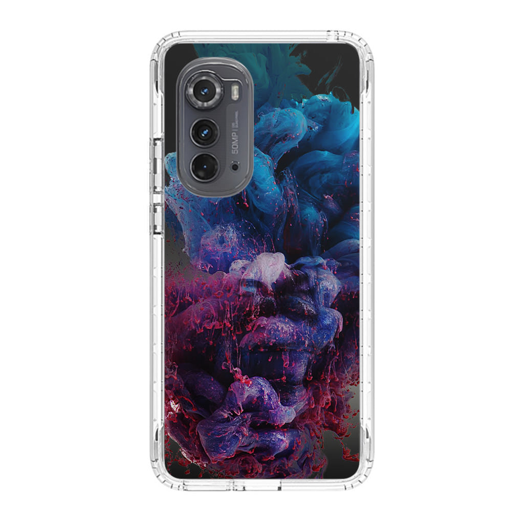 Colorful Dust Art on Black Motorola Edge 2022 Case