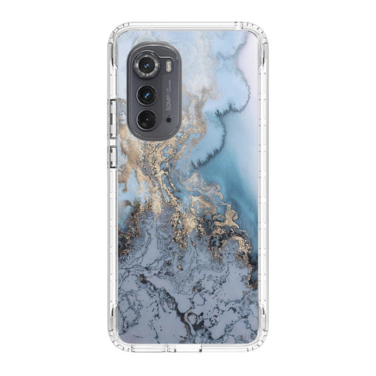 Golden Azure Marble Motorola Edge 2022 Case