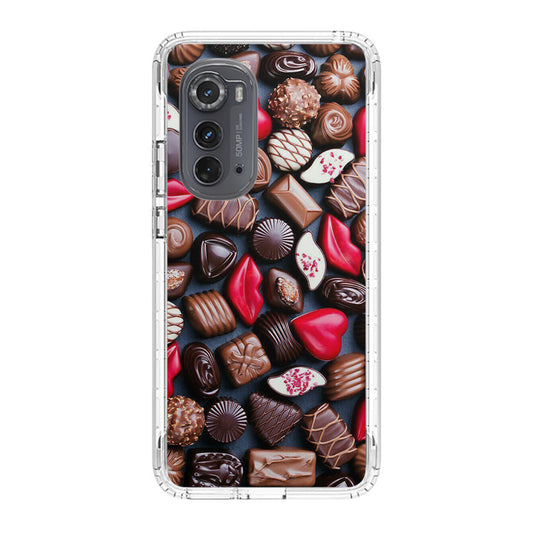 I Love Choco Pattern Motorola Edge 2022 Case