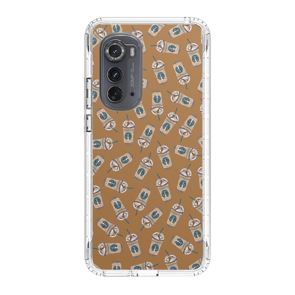 Iced Cappuccinos Lover Pattern Motorola Edge 2022 Case