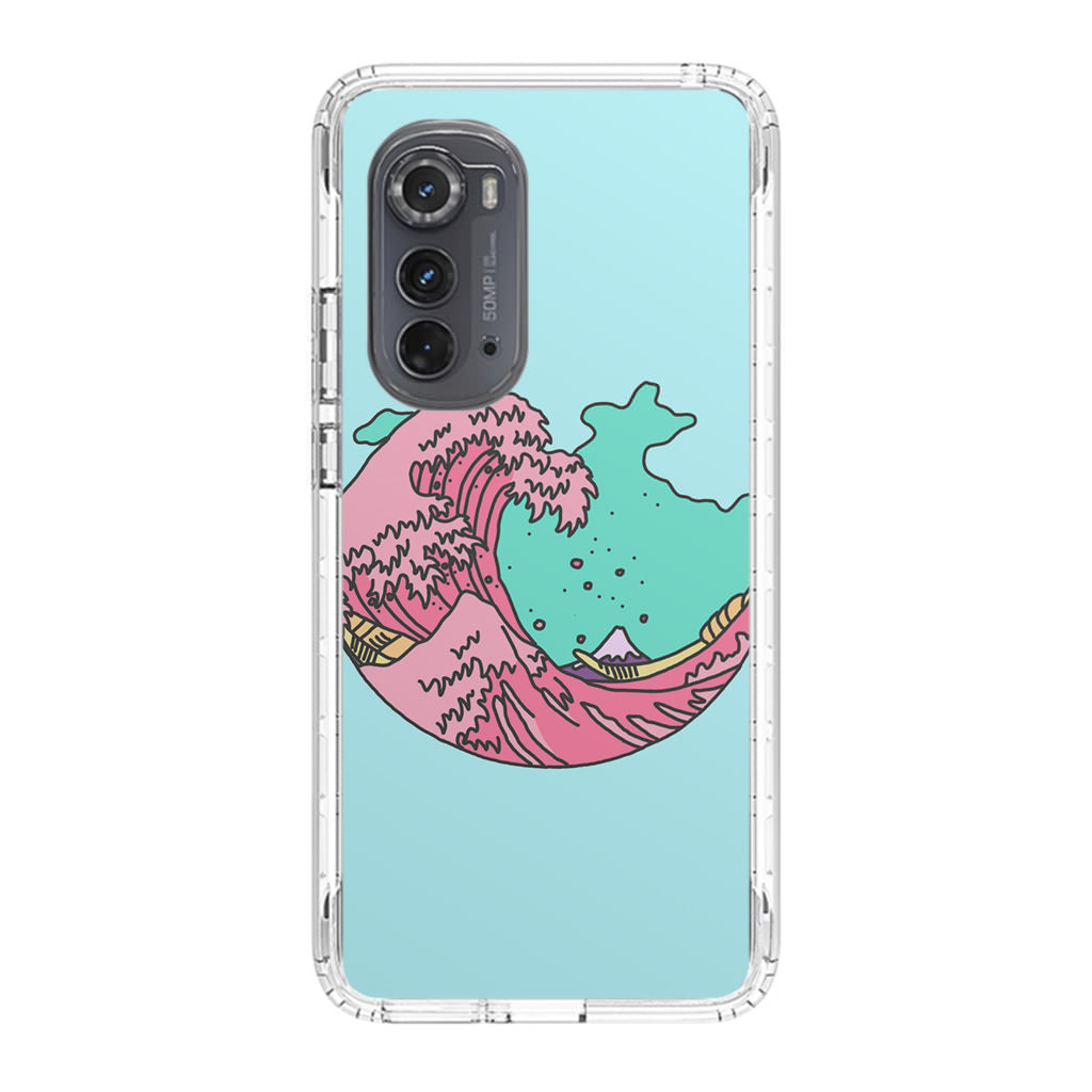 Japanese Pastel Wave Motorola Edge 2022 Case