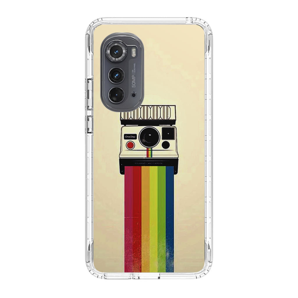 Polaroid Camera Colorful Rainbow Motorola Edge 2022 Case