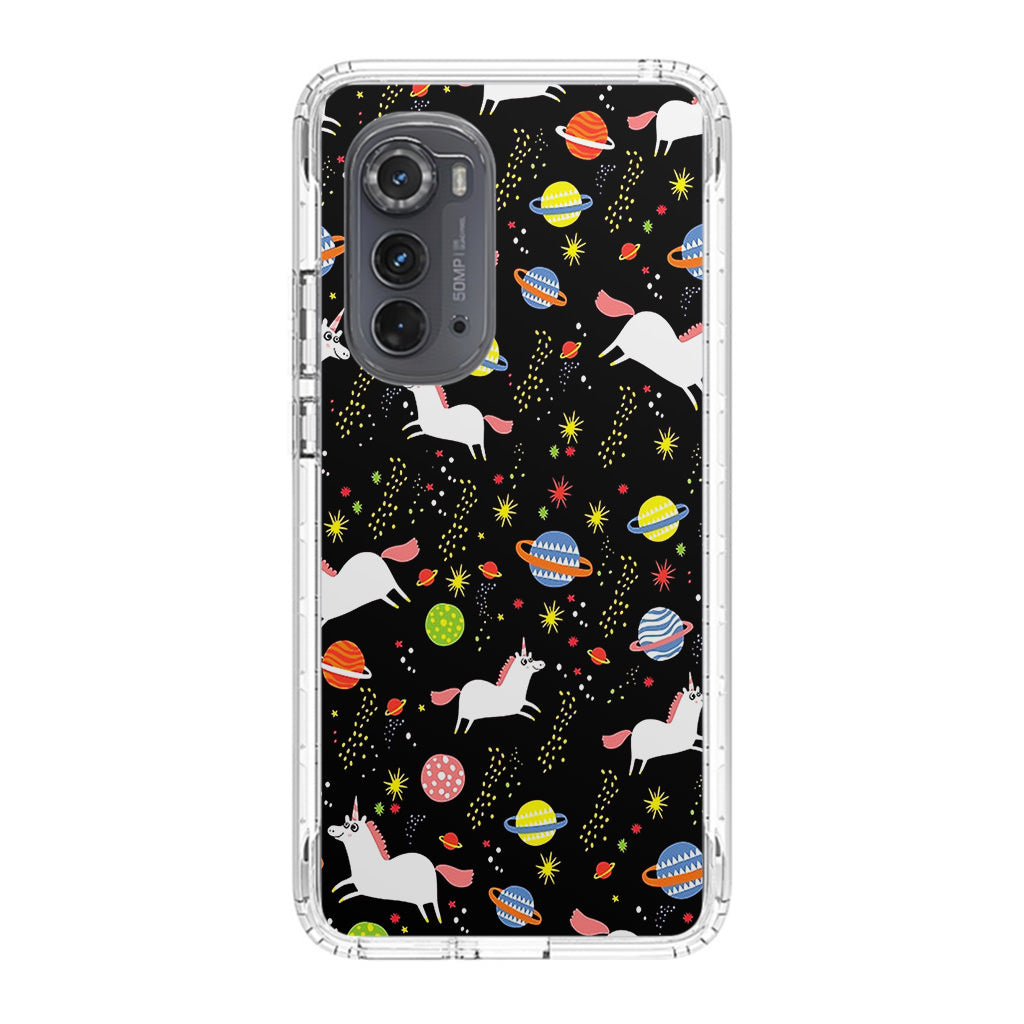 Space Unicorn Pattern Motorola Edge 2022 Case