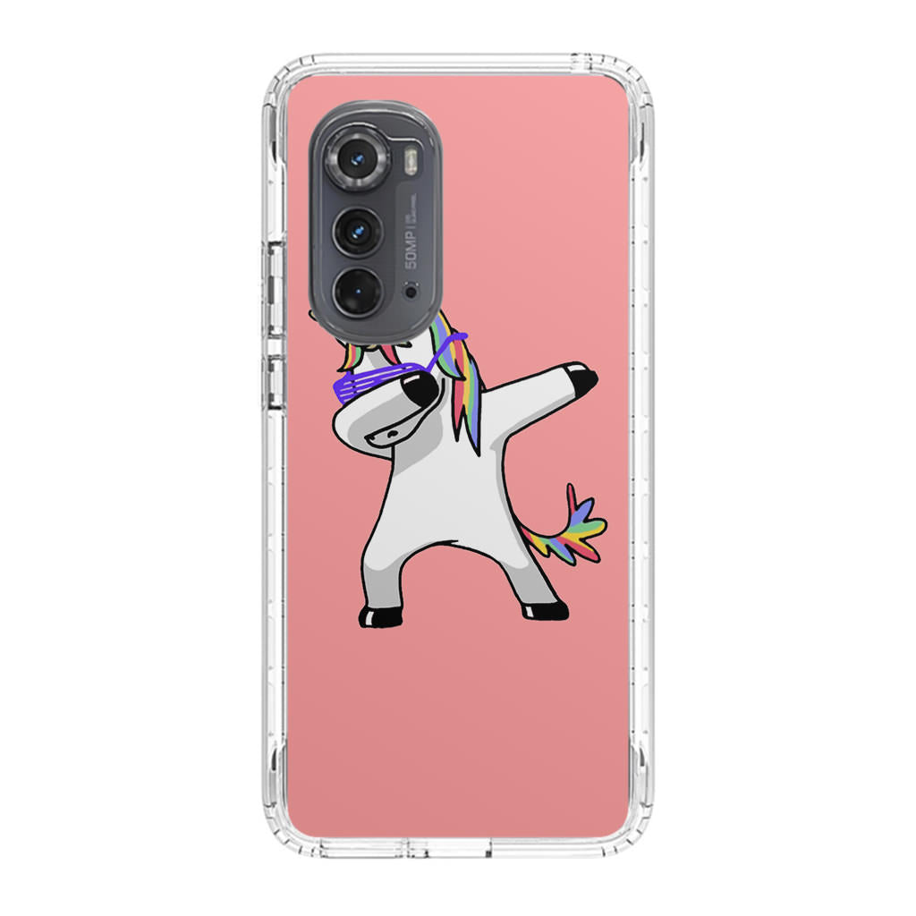 Unicorn Dabbing Pink Motorola Edge 2022 Case