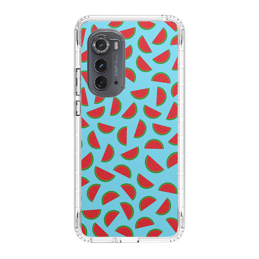 Watermelon Fruit Pattern Blue Motorola Edge 2022 Case