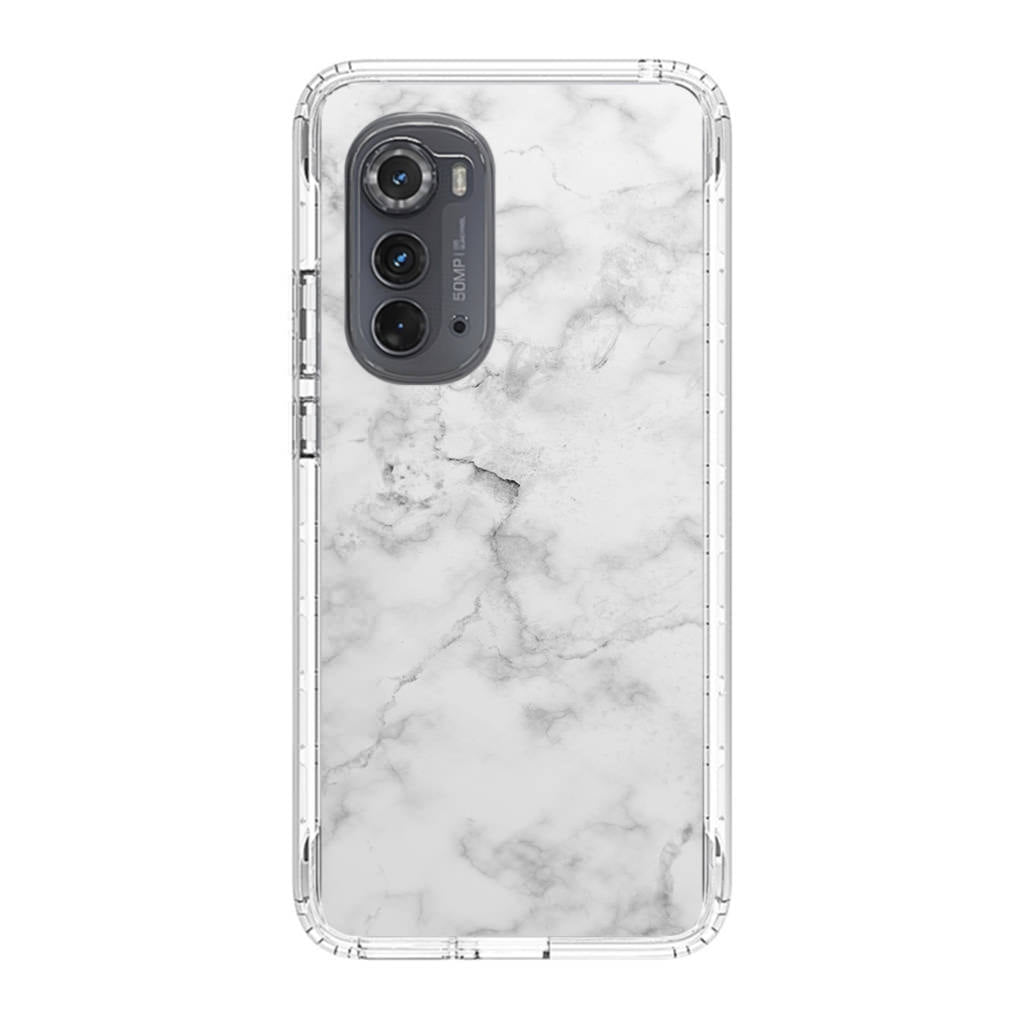 White Marble Motorola Edge 2022 Case