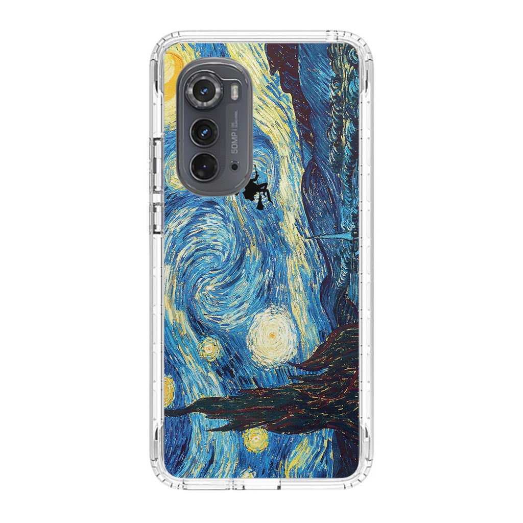 Witch on The Starry Night Sky Motorola Edge 2022 Case