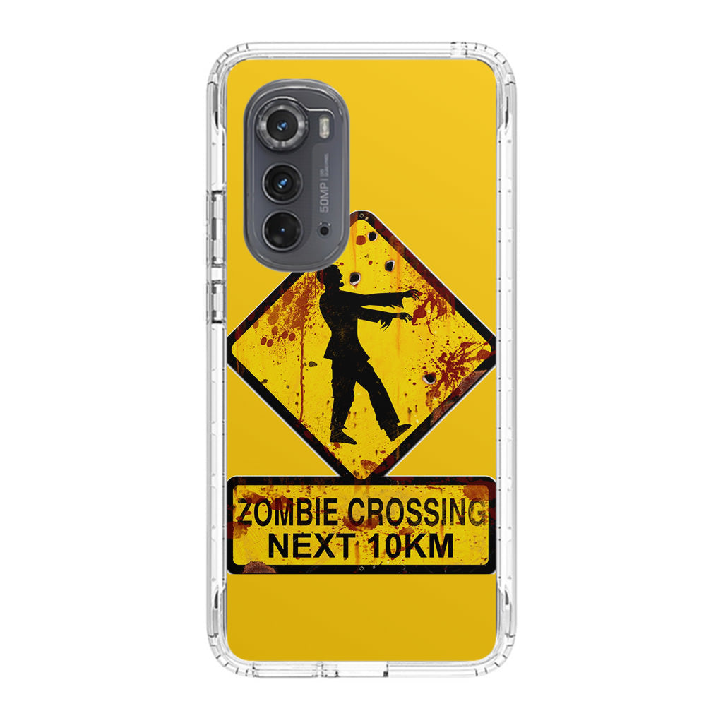 Zombie Crossing Sign Motorola Edge 2022 Case