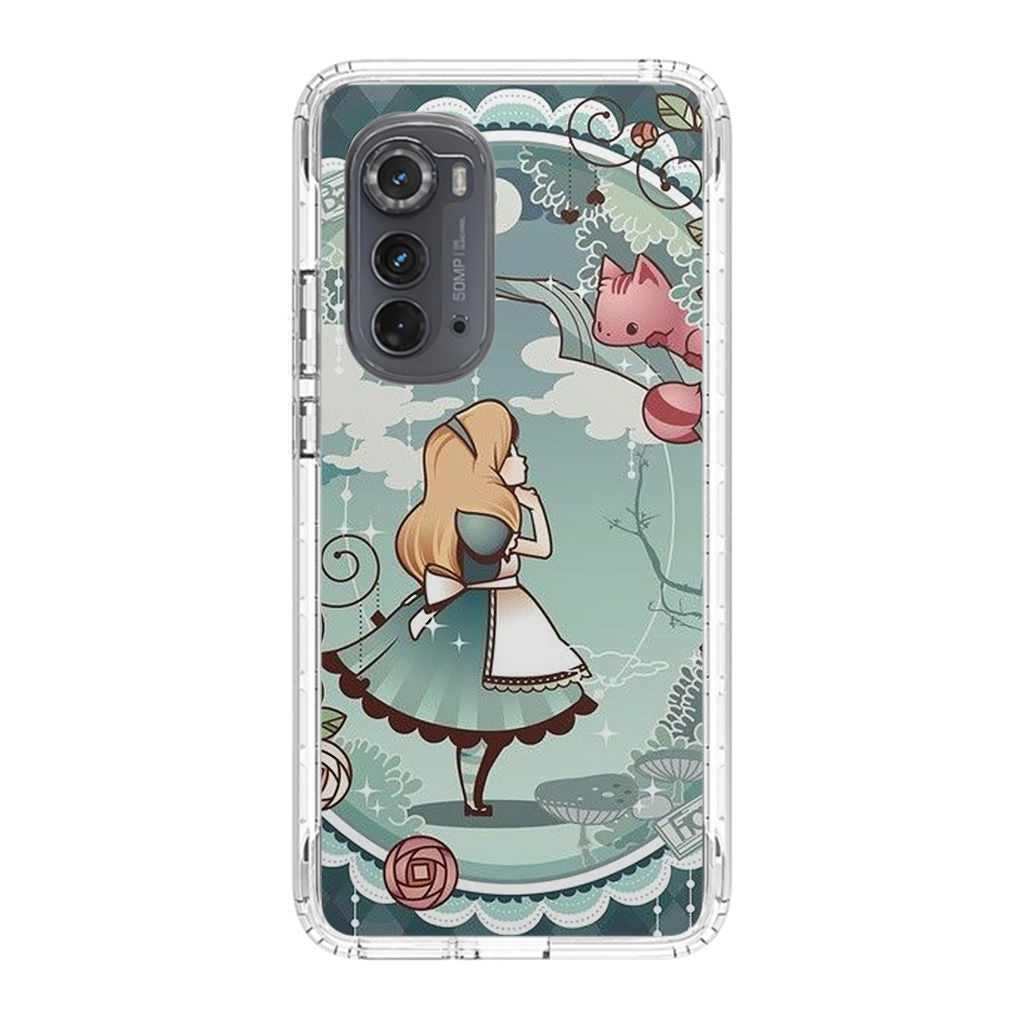 Alice And Cheshire Cat Poster Motorola Edge 2022 Case