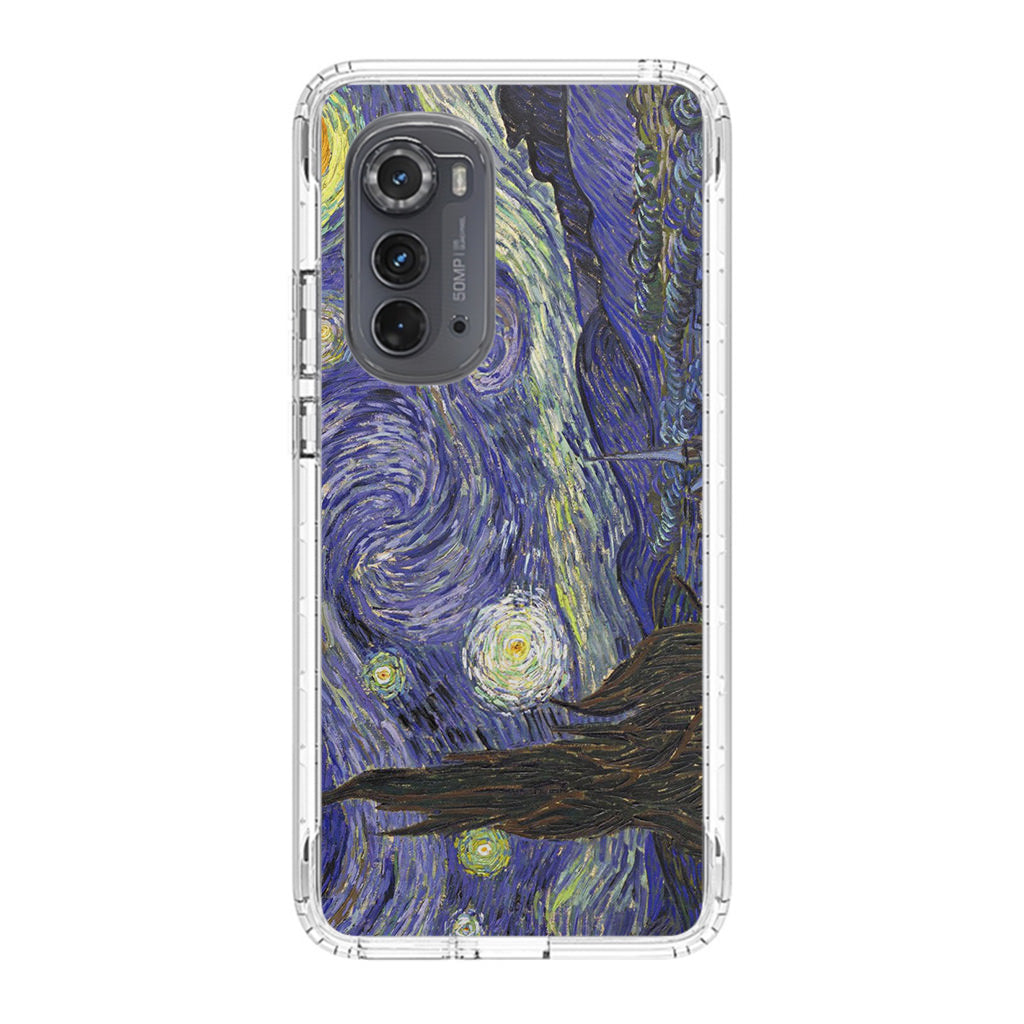 Dr Who Tardis In Van Gogh Starry Night Motorola Edge 2022 Case