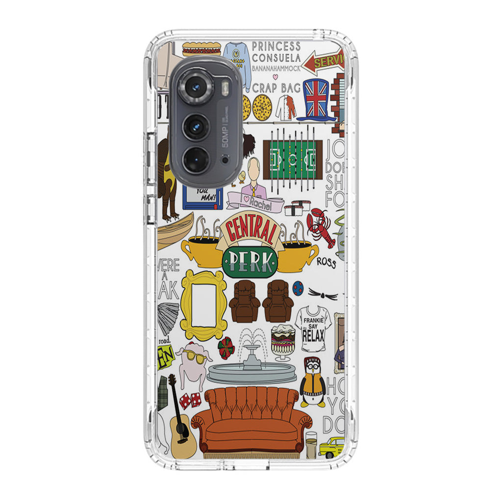 Friends TV Show Central Perk Sticker Motorola Edge 2022 Case