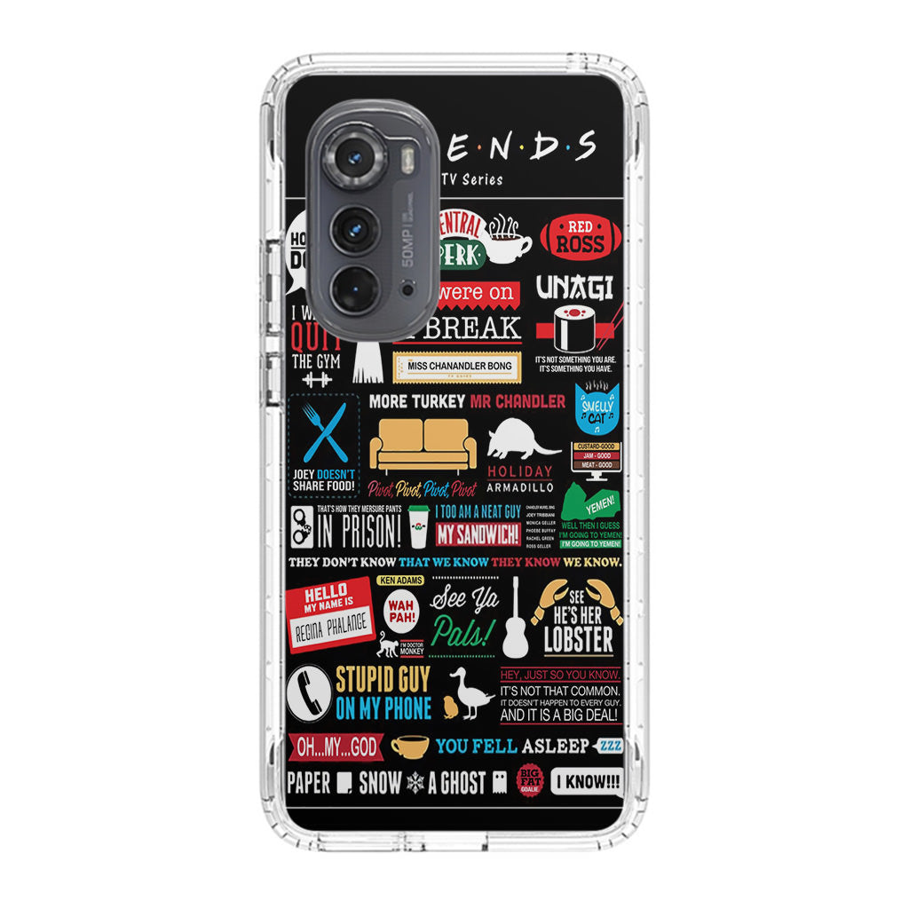 Friends TV Show Quotes Poster Motorola Edge 2022 Case