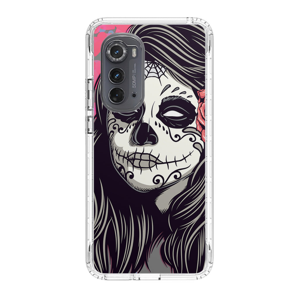 Girl Skull Flower Motorola Edge 2022 Case