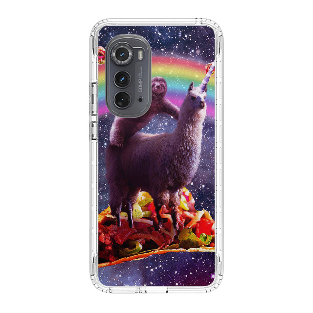 LLama And Sloth On Space Motorola Edge 2022 Case