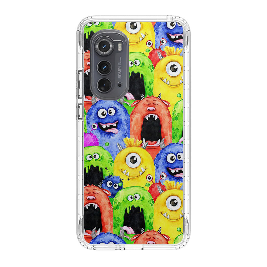 Monster Watercolor Art Motorola Edge 2022 Case