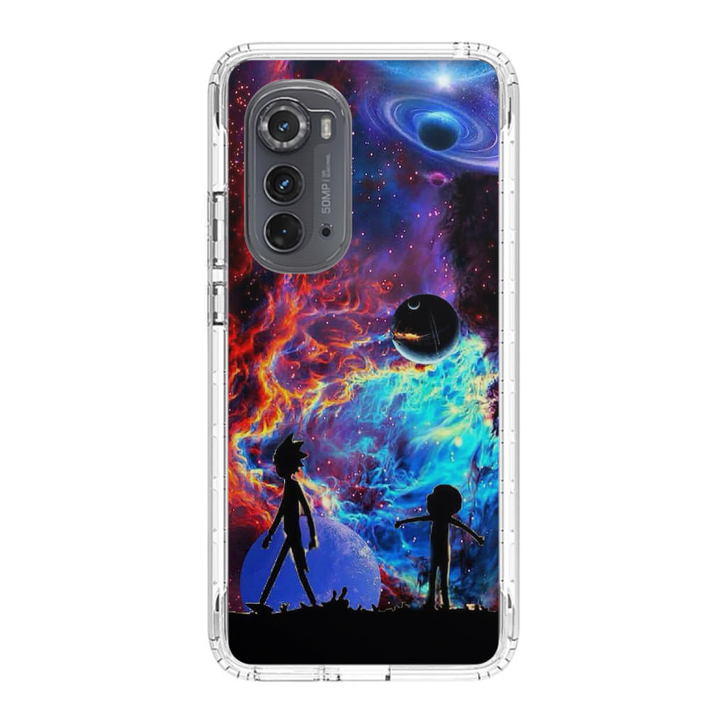 Rick And Morty Flat Galaxy Motorola Edge 2022 Case