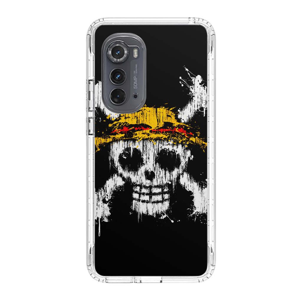 Straw Hat Pirate Logo Paint Motorola Edge 2022 Case