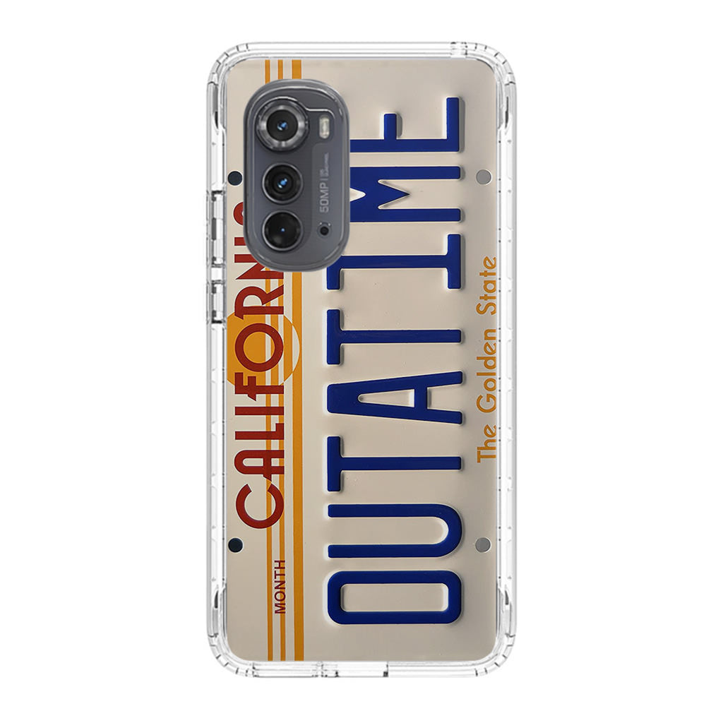 Back to the Future License Plate Outatime Motorola Edge 2022 Case