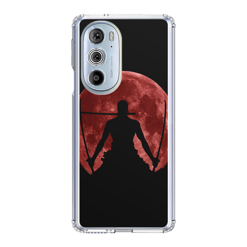 Silhouette Of Zoro In Santoryu Mode Motorola Edge Plus 2022 Case