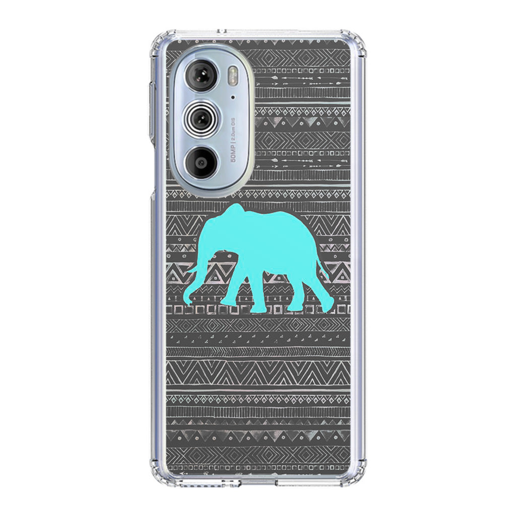 Aztec Elephant Turquoise Motorola Edge Plus 2022 Case