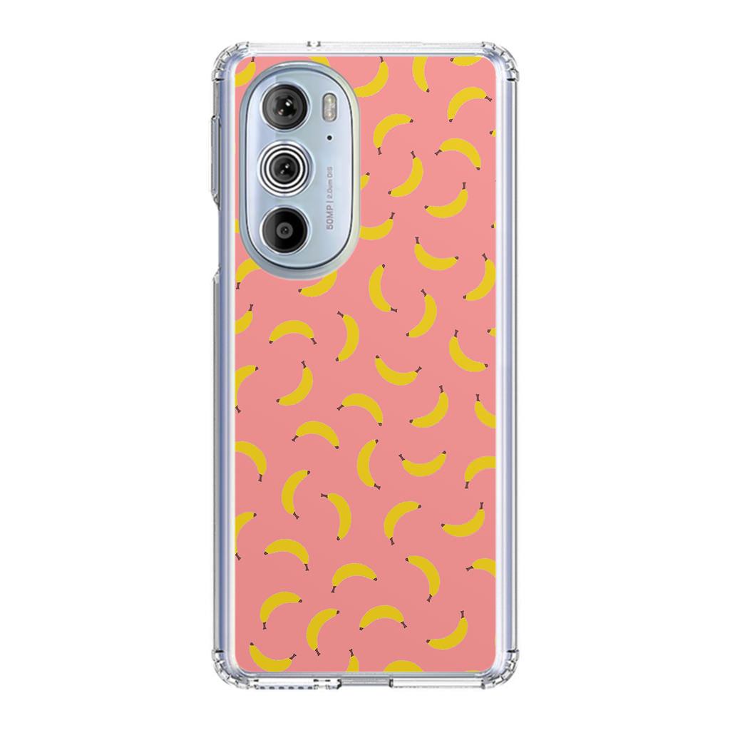 Bananas Fruit Pattern Pink Motorola Edge Plus 2022 Case