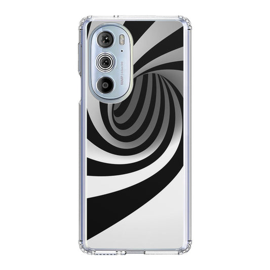 Black and White Twist Motorola Edge Plus 2022 Case