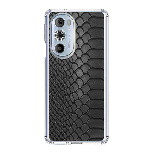 Black Snake Skin Texture Motorola Edge Plus 2022 Case