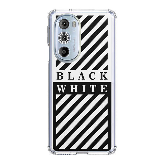 Black White Stripes Motorola Edge Plus 2022 Case