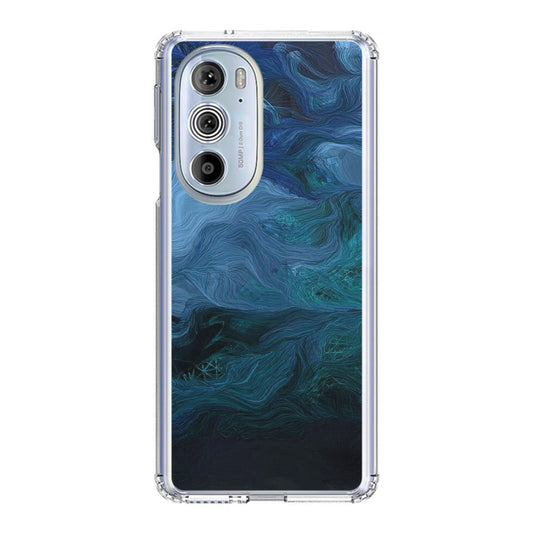 Blue Abstract Art Motorola Edge Plus 2022 Case