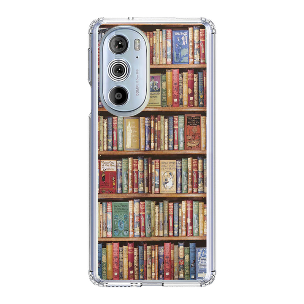 Bookshelf Library Motorola Edge Plus 2022 Case